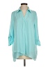 Renuar 100% Polyester Teal 3/4 Sleeve Blouse Size M - photo 1