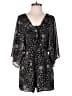 Don't Ask Why 100% Polyester Paisley Black Romper One size - photo 1
