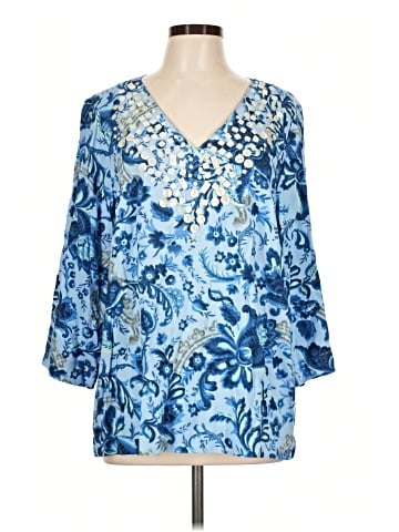 JM Collection 3/4 Sleeve Blouse (view 1)
