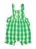 Hanna Andersson Checkered-gingham Green Short Sleeve Onesie Size 12-18 mo - photo 2