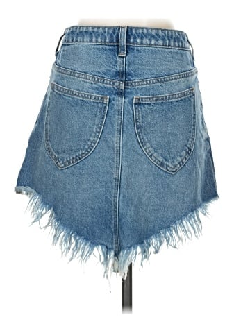 We the Free Denim Skirt (view 2)