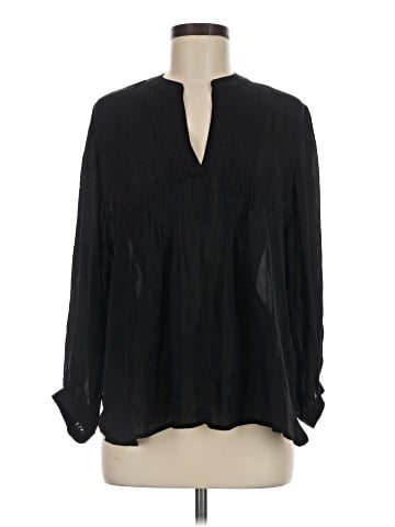 Jigsaw Long Sleeve Silk Top (view 1)