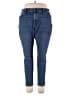 L.L.Bean Solid Blue Jeans Size 18 - photo 1