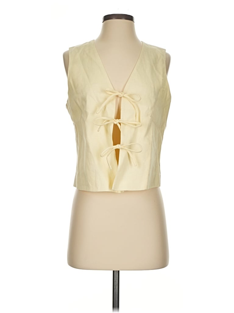 Pre-owned Magaschoni Sleeveless Blouse In Ivory
