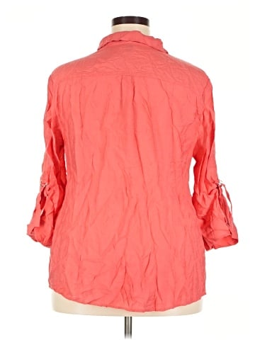 Roz & Ali 3/4 Sleeve Button-Down Shirt (view 2)