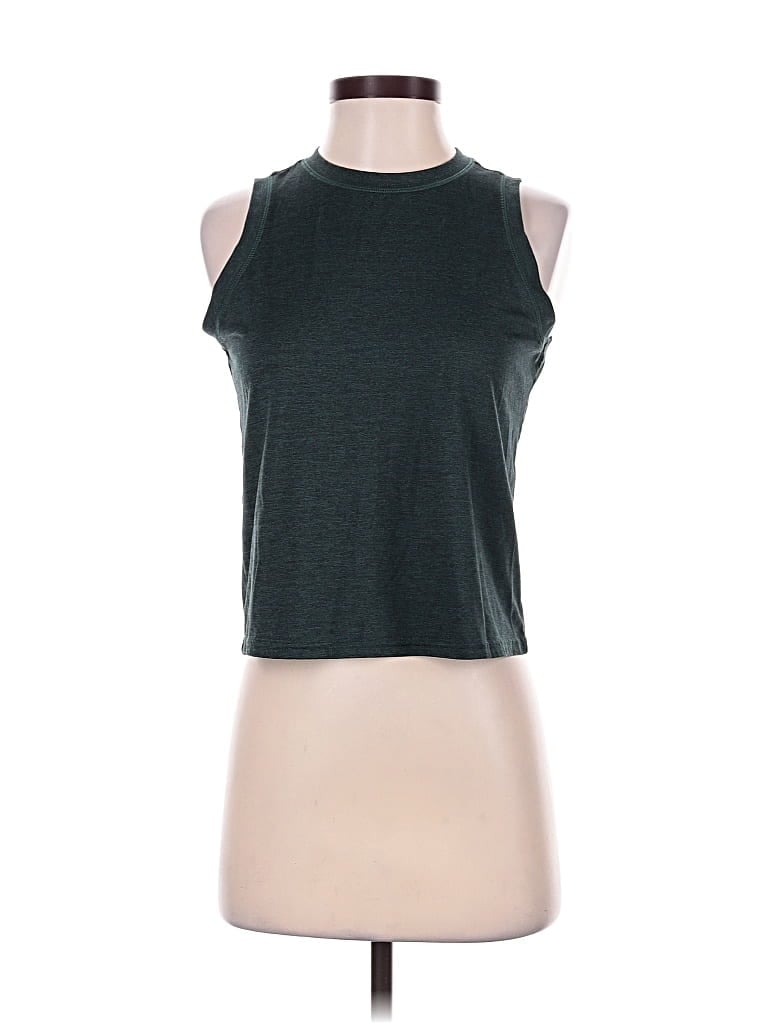 Pre-owned Quince Sleeveless Top Green Halter Neckline Tops
