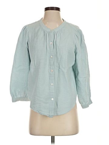 Magaschoni 3/4 Sleeve Button-Down Shirt (view 1)