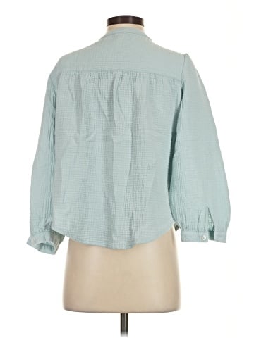 Magaschoni 3/4 Sleeve Button-Down Shirt (view 2)