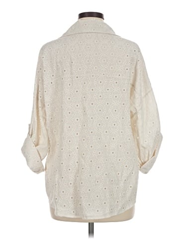MADE IN ITALY 3/4 Sleeve Button-Down Shirt (view 2)