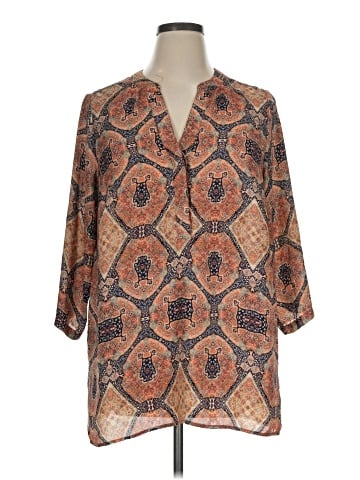 Rose + Olive 3/4 Sleeve Blouse (view 1)