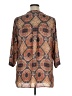 Rose + Olive 100% Polyester Brown 3/4 Sleeve Blouse Size 1X - photo 2