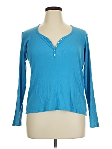 Hanes Long Sleeve Henley (view 1)