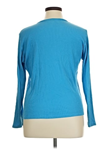Hanes Long Sleeve Henley (view 2)