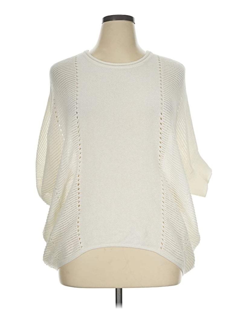 Pre-owned Ellen Tracy Pullover Sweater In Ivory