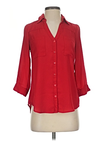 BCX 3/4 Sleeve Button-Down Shirt (view 1)