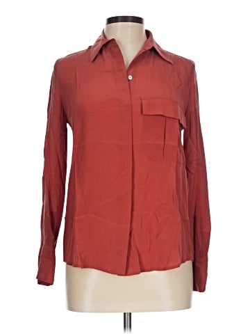 MNG Long Sleeve Silk Top (view 1)