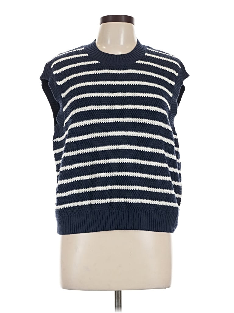 Pre-owned Pact Sweater Vest In Blue