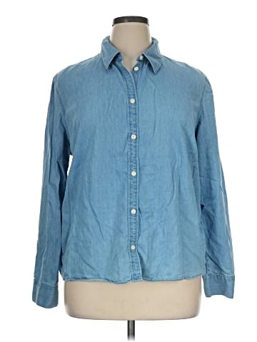 CALVIN KLEIN JEANS Long Sleeve Button-Down Shirt (view 1)