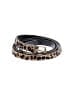 J.Crew 100% Leather Animal Print Brown Leather Belt Size M - photo 1