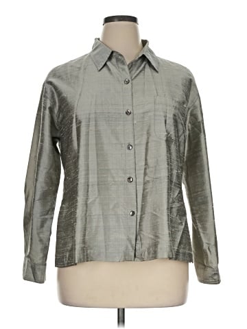 Chico's Design Long Sleeve Silk Top (view 1)