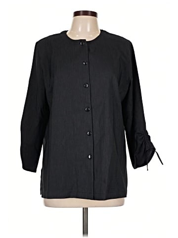 Draper's & Damon's 3/4 Sleeve Button-Down Shirt (view 1)