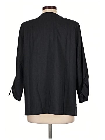 Draper's & Damon's 3/4 Sleeve Button-Down Shirt (view 2)