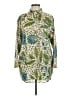Unbranded Animal Print Green 3/4 Sleeve Blouse Size L - photo 1
