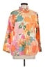 Unbranded Floral Orange 3/4 Sleeve Blouse Size L - photo 1
