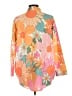 Unbranded Floral Orange 3/4 Sleeve Blouse Size L - photo 2