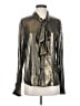 Mo&Co. Silver Long Sleeve Top Size S - photo 1