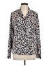 Ecowish 100% Polyester Animal Print Brown Long Sleeve Blouse Size L - photo 1