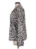 Ecowish 100% Polyester Animal Print Brown Long Sleeve Blouse Size L - photo 5