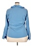 Unbranded 100% Polyester Blue Long Sleeve Blouse Size 3X - photo 2