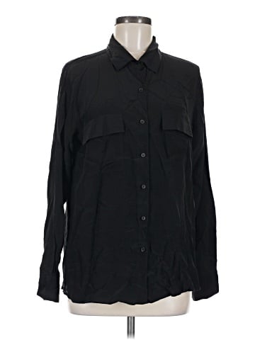 Zoe & Sam Long Sleeve Silk Top (view 1)