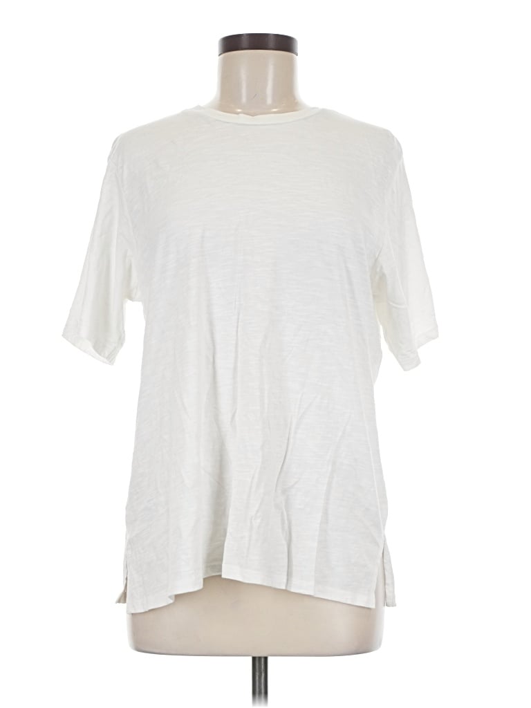 Pre-owned Mud Pie Short Sleeve T-shirt In Ivory