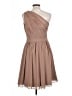 Bill Levkoff 100% Polyester Solid Tan Cocktail Dress Size 12 - photo 2