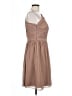Bill Levkoff 100% Polyester Solid Tan Cocktail Dress Size 12 - photo 4