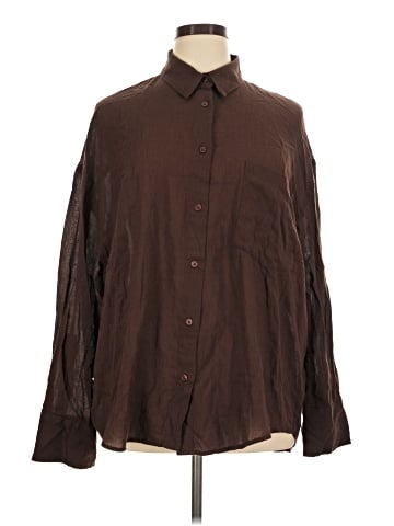 Zara Long Sleeve Button-Down Shirt (view 1)