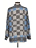 Robert Graham Blue Long Sleeve Blouse Size L - photo 2