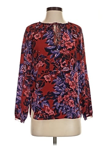 Rebecca Taylor Long Sleeve Silk Top (view 1)
