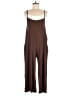 Ellos Solid Brown Jumpsuit Size L - photo 1
