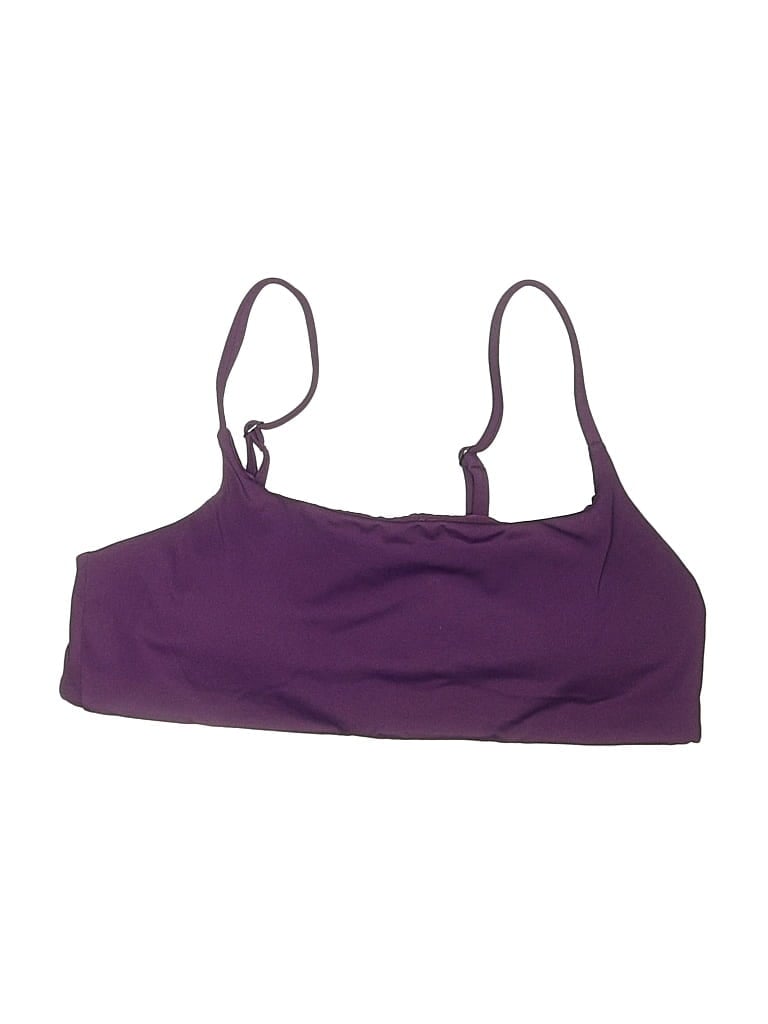 Athleta Swimsuit Top Purple Solid Pattern Swimwear In Multi