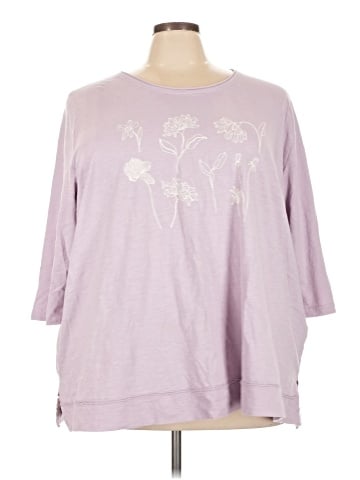 Ulla Popken 3/4 Sleeve Top (view 1)