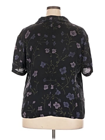 Jones New York Short Sleeve Silk Top (view 2)
