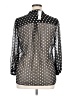 Alice + Olivia Polka Dots Silver 3/4 Sleeve Blouse Size 1X - photo 2
