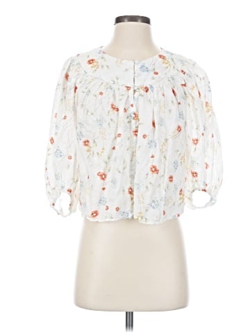 a.n.a. A New Approach 3/4 Sleeve Blouse (view 1)