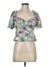 KESTAN 100% Polyester Purple Short Sleeve Blouse Size M - photo 1