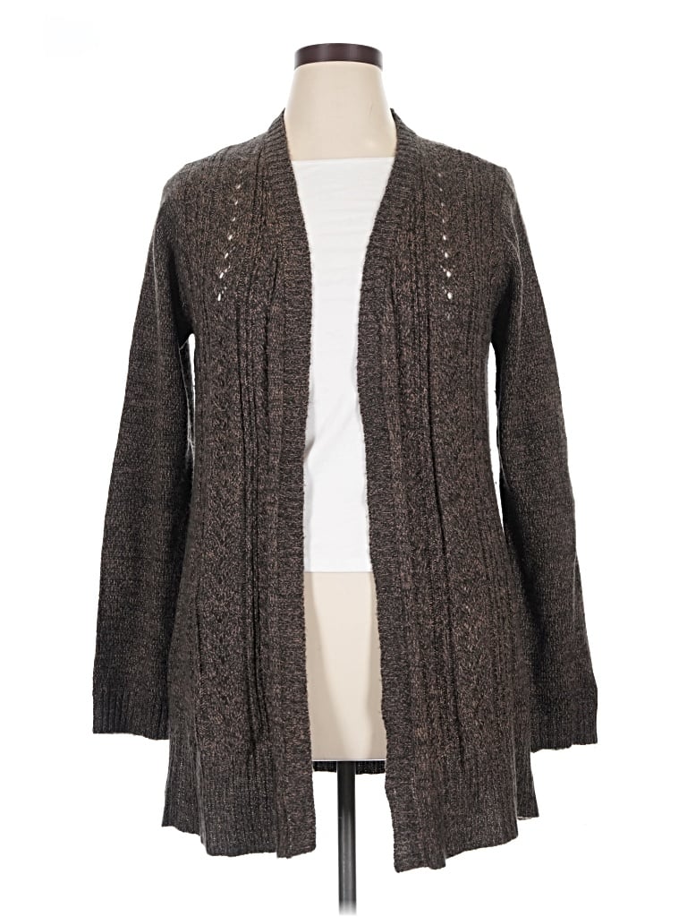 Pre-owned Karen Scott Cardigan Sweater In Brown