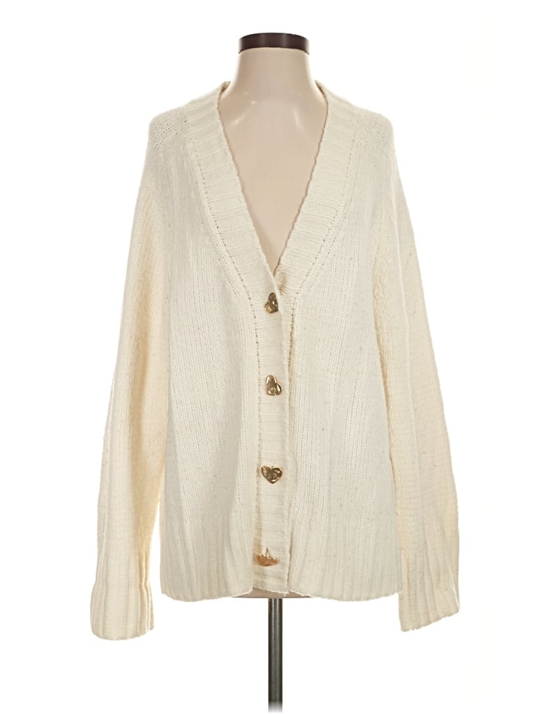 Pre-owned Splendid Cardigan Sweater In Ivory