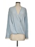 Rag & Bone 100% Silk Blue Long Sleeve Silk Top Size S - photo 1